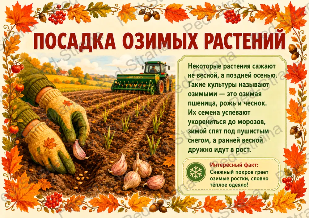 Познавательные карточки "Труд людей осенью" — страница-пример 7