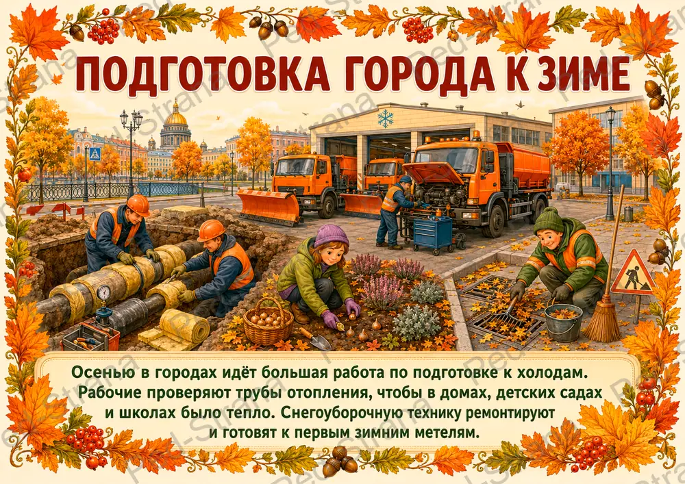 Познавательные карточки "Труд людей осенью" — страница-пример 11