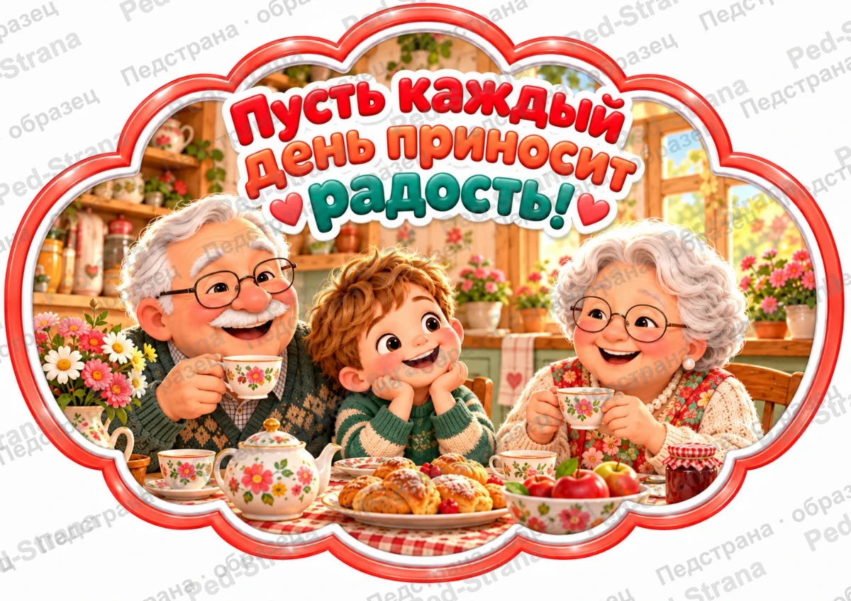 Речевые облачка «День бабушек и дедушек» — Тёплые семейные истории — страница-пример 4