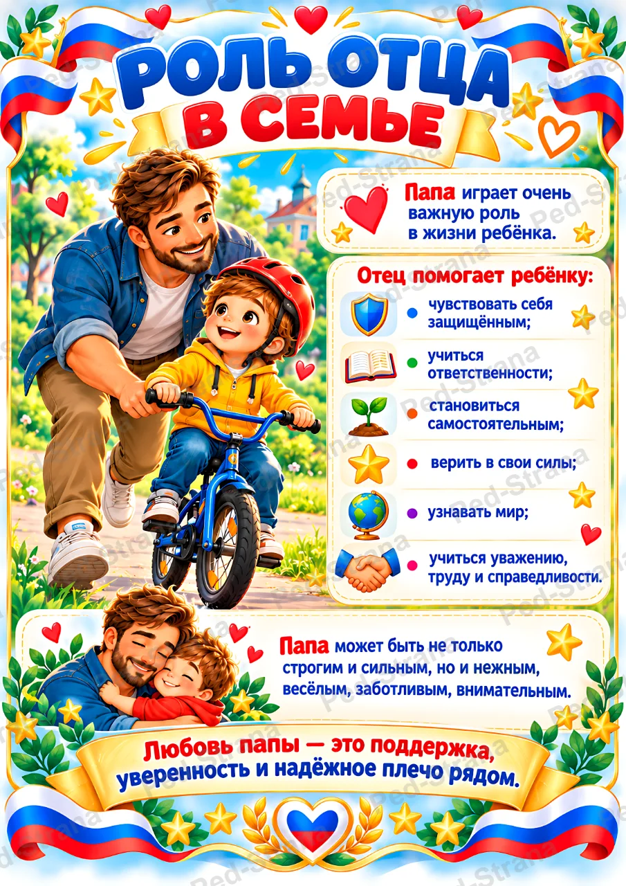 Папка-передвижка «День отца в России» — страница-пример 2