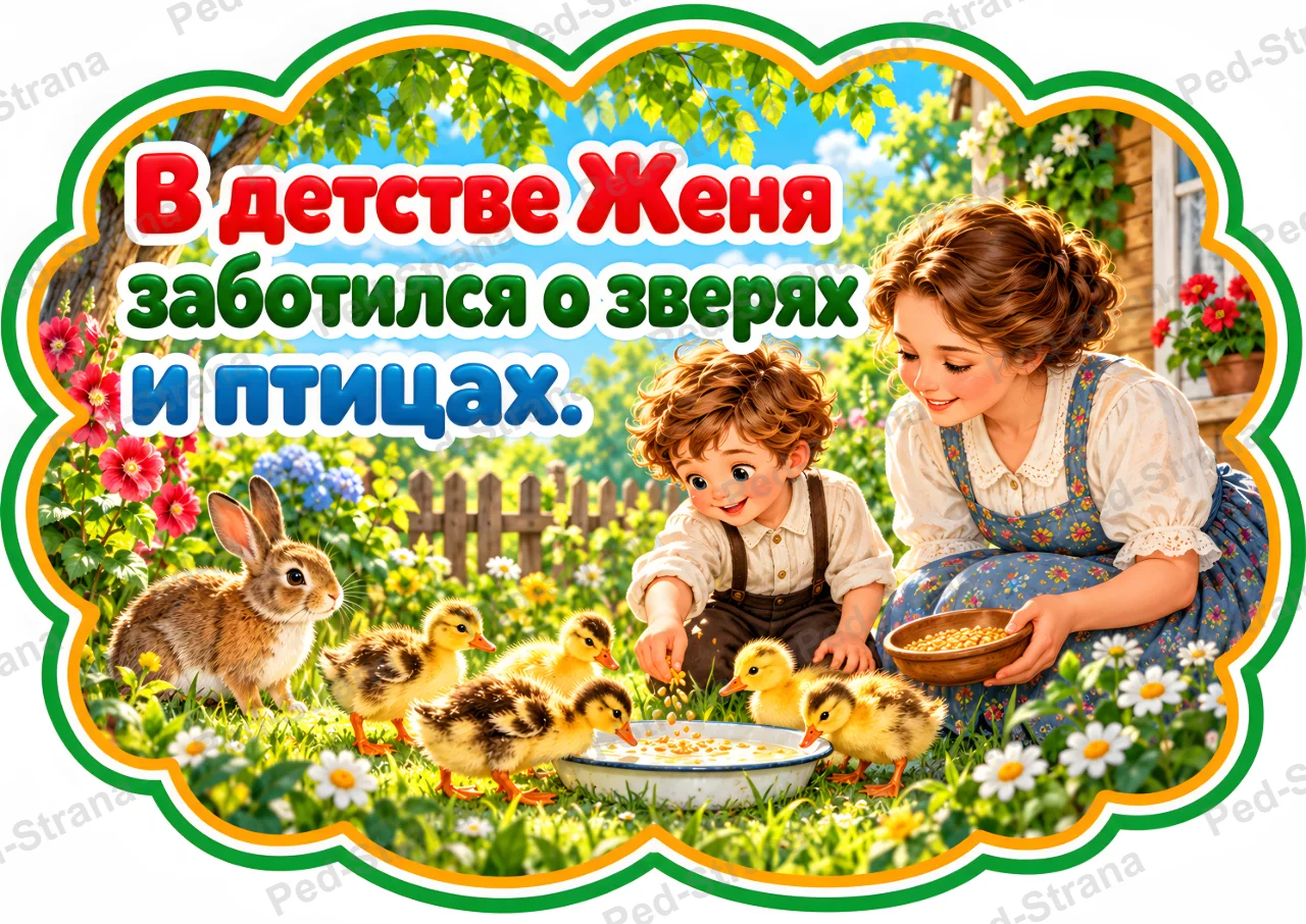 Речевые облачка «Евгений Чарушин. О зверятах - с любовью» — страница-пример 1