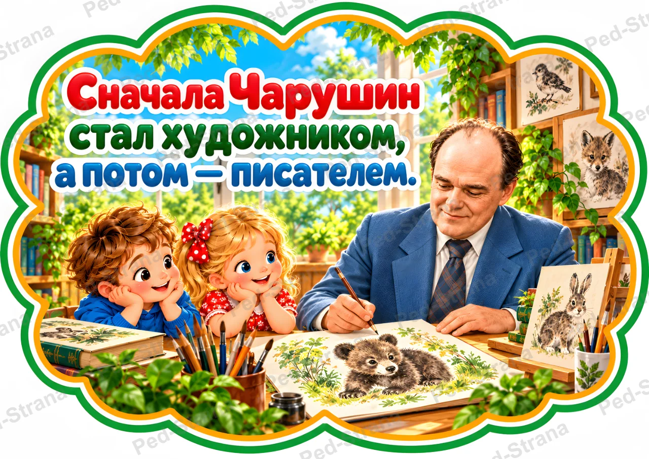 Речевые облачка «Евгений Чарушин. О зверятах - с любовью» — страница-пример 2