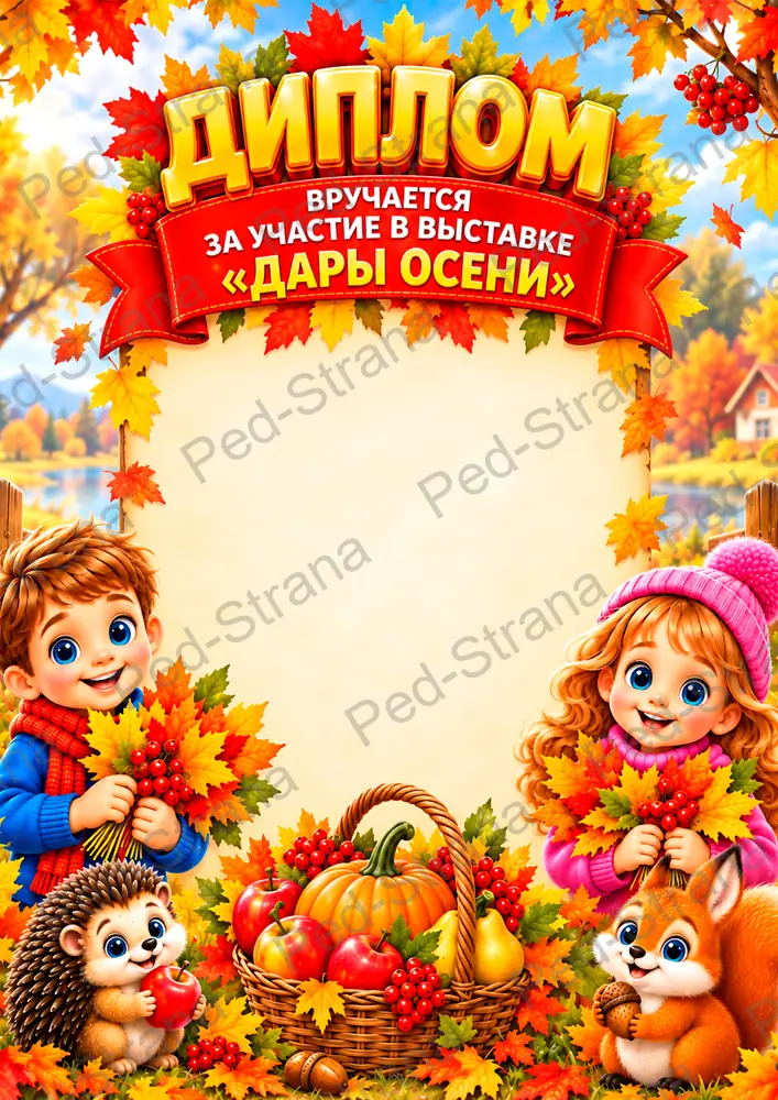 Дипломы для осенних выставок «Дары осени» и «Осенние фантазии» — страница-пример 2