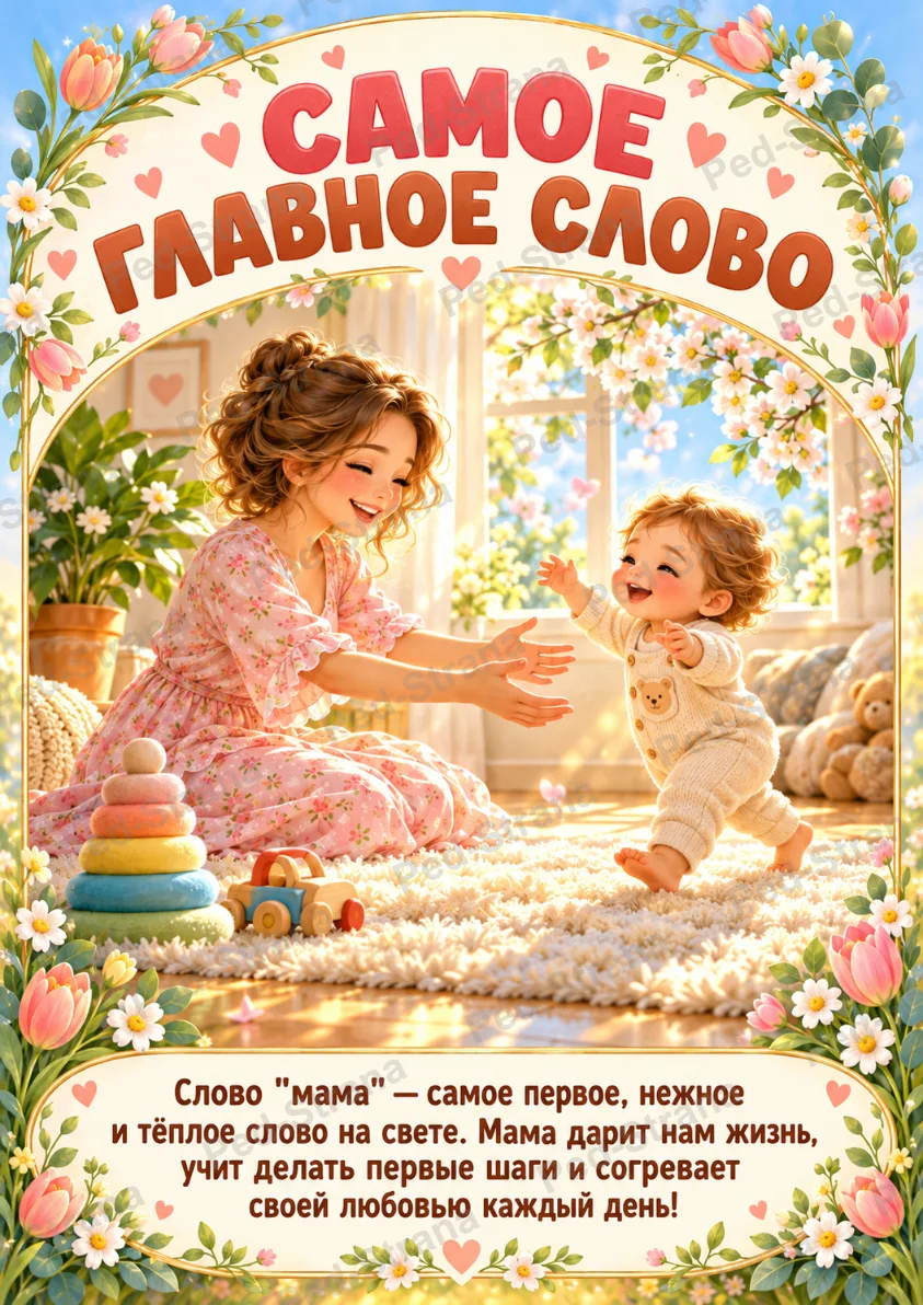 Тематический альбом «Мамочка - мой целый мир» ко Дню матери — страница-пример 1
