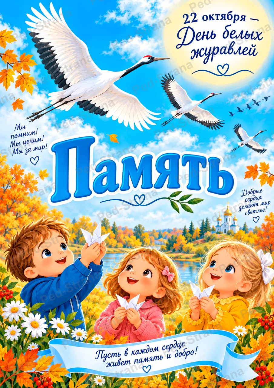 Тематические карточки ко Дню белых журавлей "Слова мира" — страница-пример 3