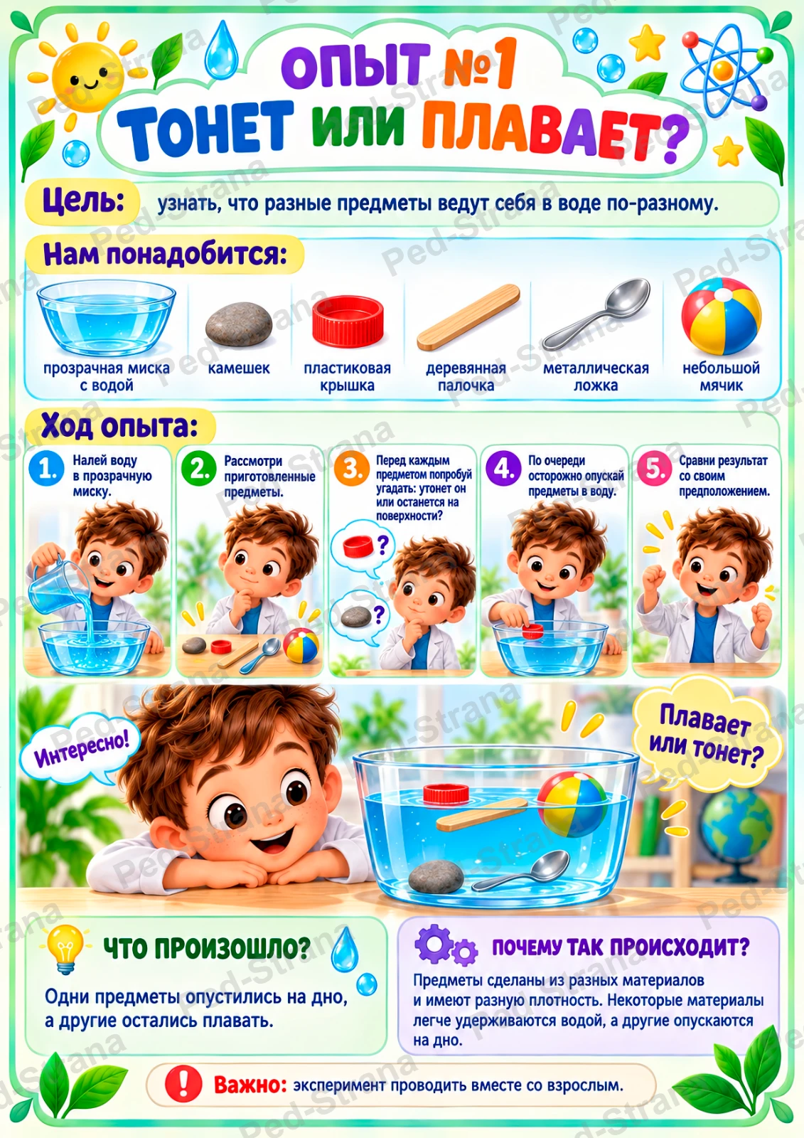Картотека опытов и экспериментов для дошкольников — страница-пример 1