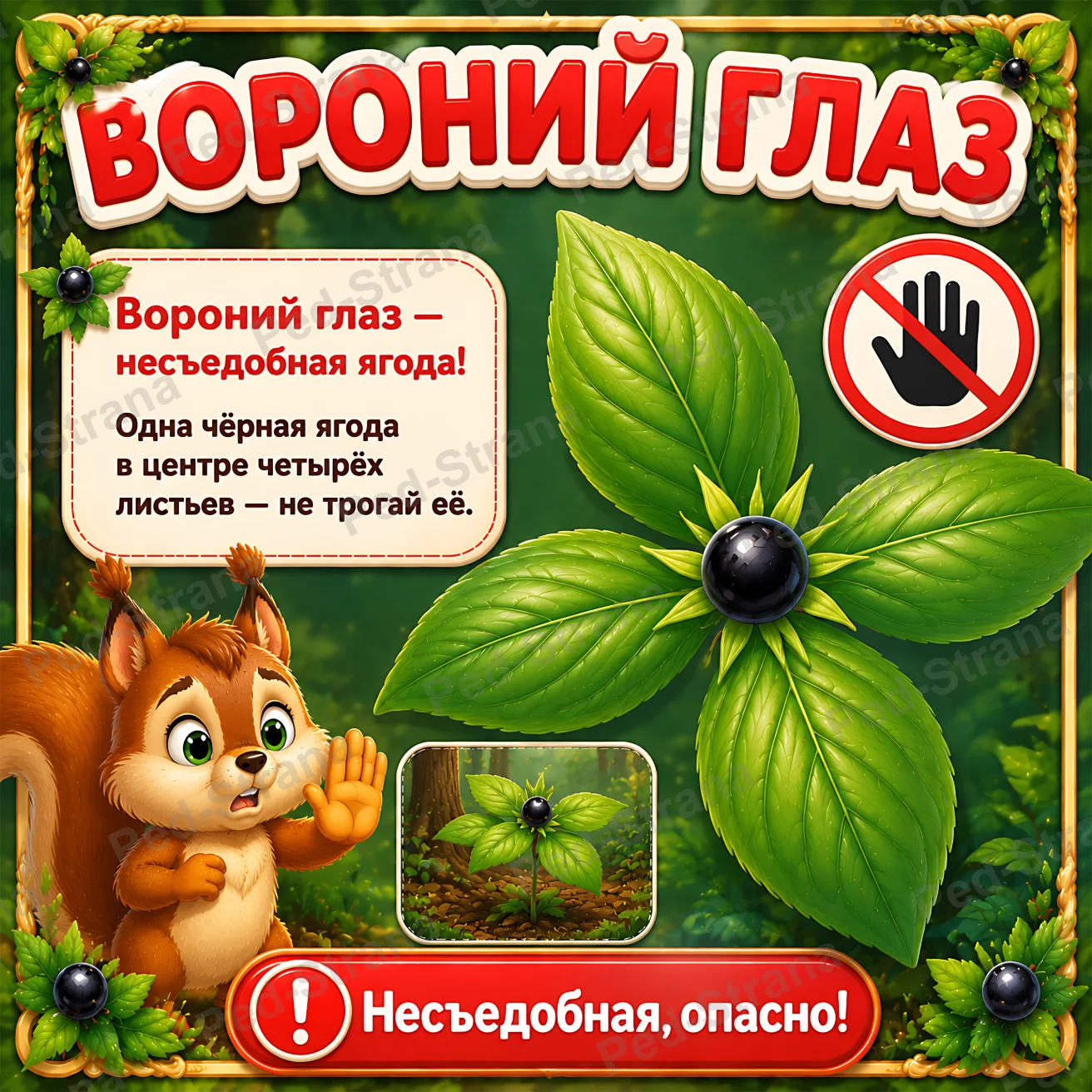 Тематические карточки "Съедобные и несъедобные ягоды" — страница-пример 5