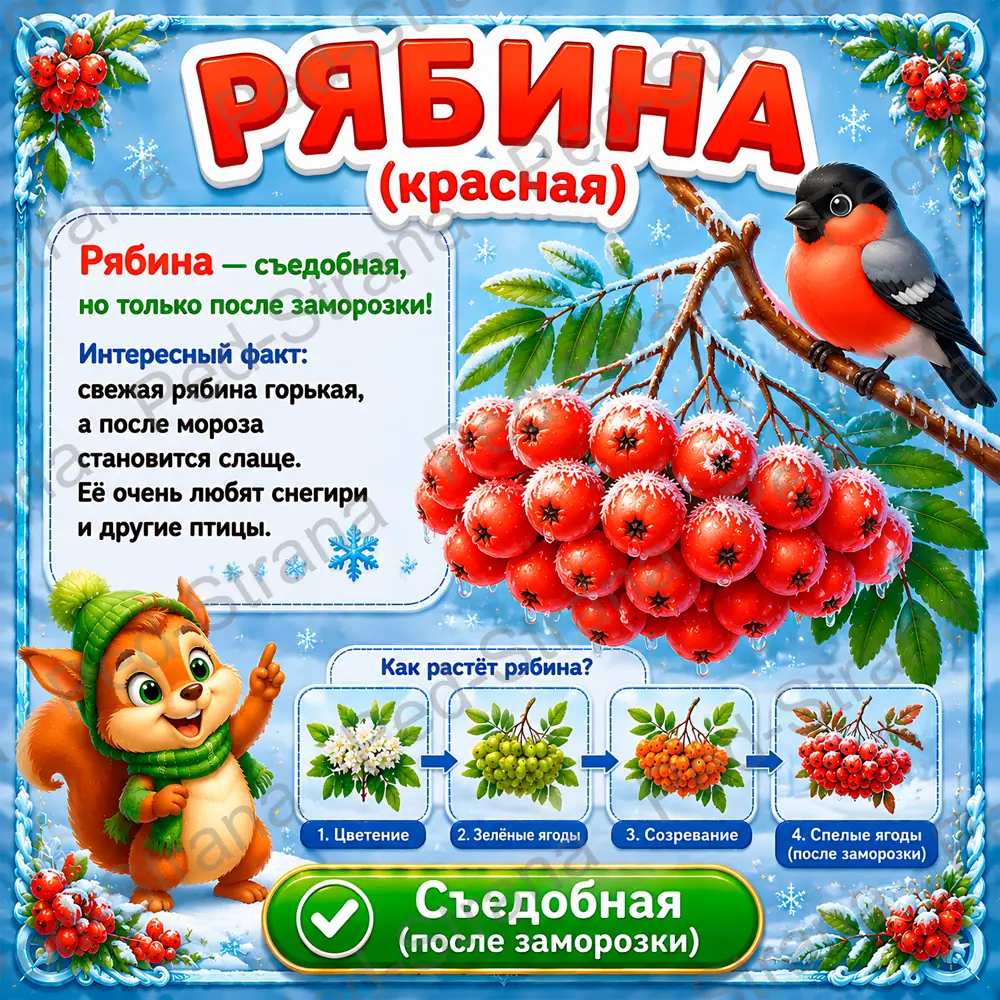 Тематические карточки "Съедобные и несъедобные ягоды" — страница-пример 12