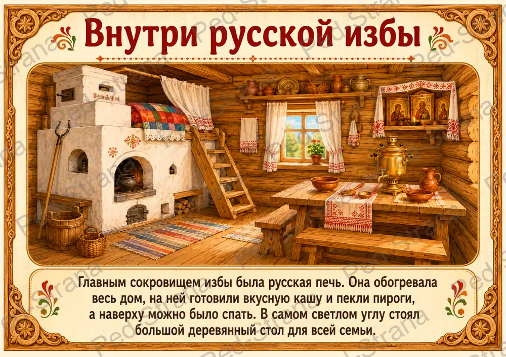 Тематический альбом "Традиционные жилища народов России" — страница-пример 4
