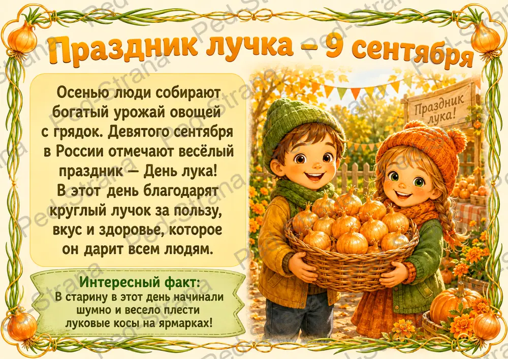 9 сентября - Всемирный день лука "Золотой лучок" — страница-пример 3