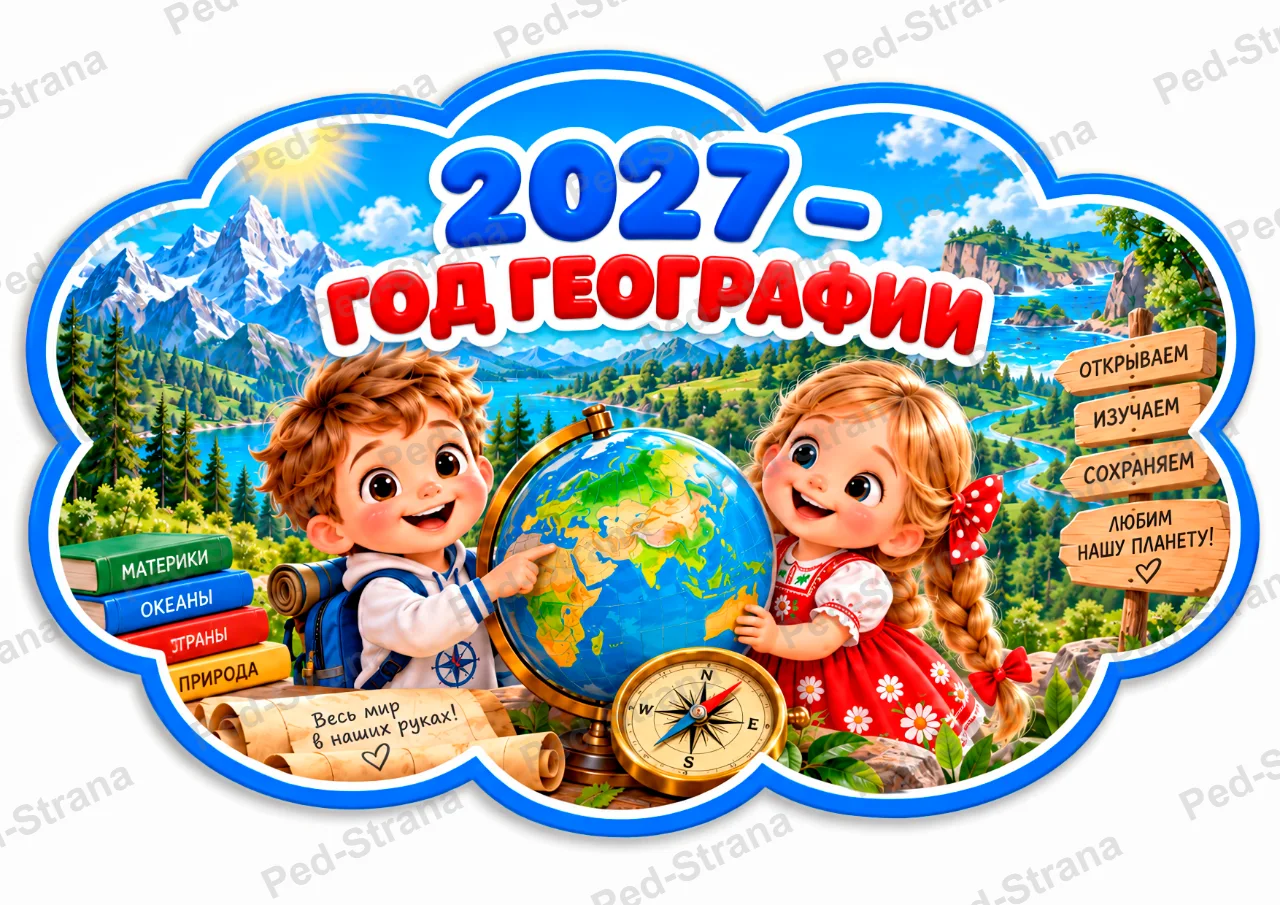 Речевые облачка «2027 - год географии» — страница-пример 1