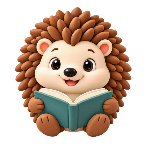 Ёжик с книжкой