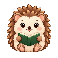 Ёжик с книжкой